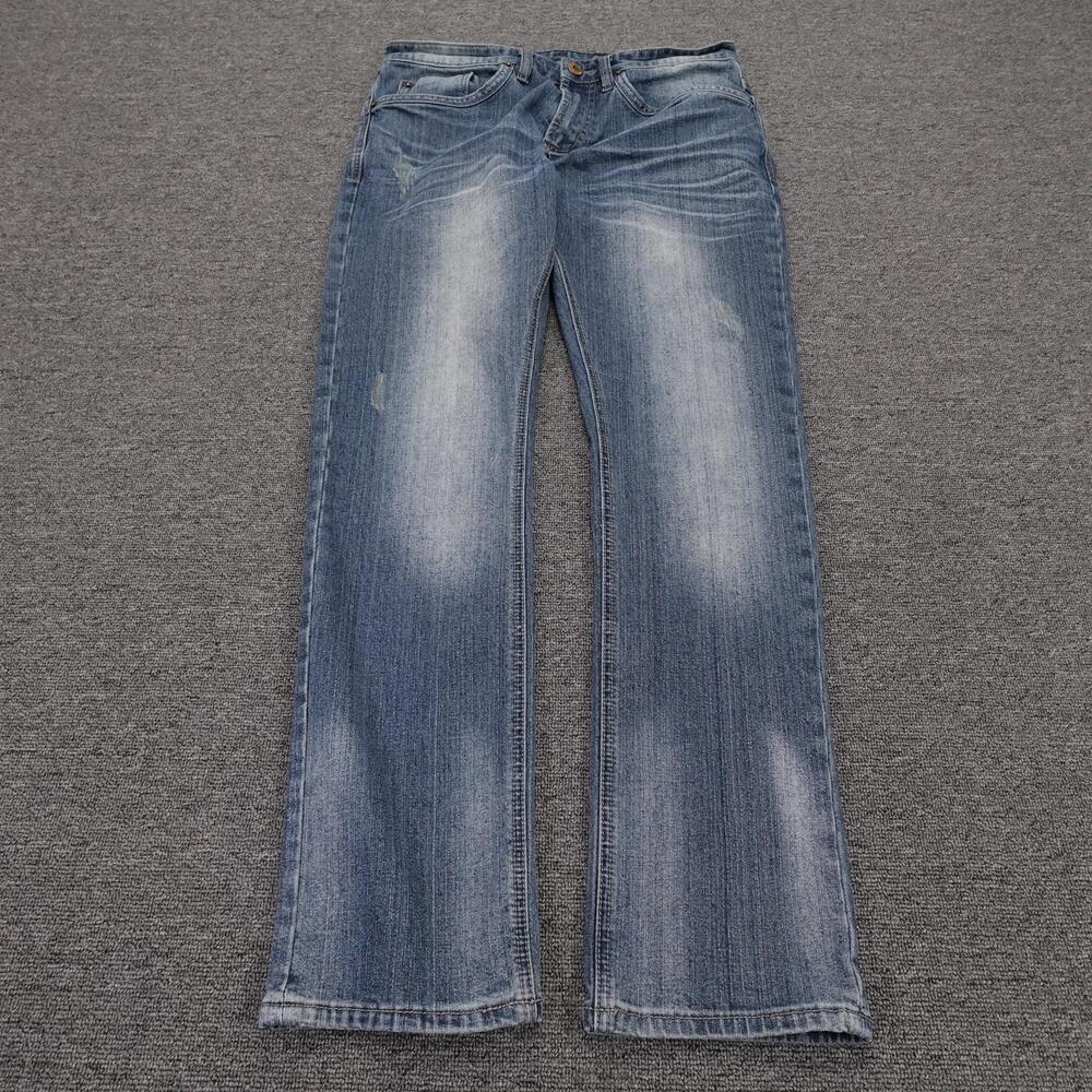 Buffalo David Bitton Ash-x Basic Jeans 30x32 Blue Skinny Stretch Denim Pants